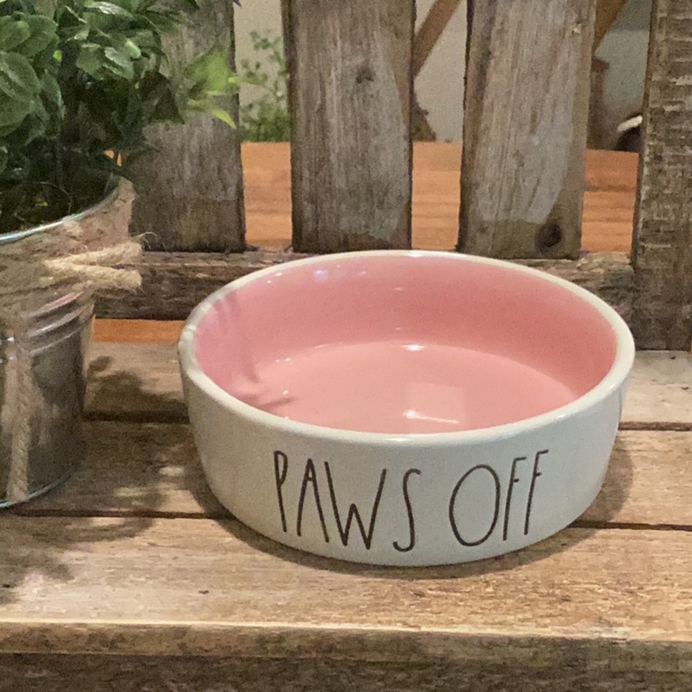 Rae Dunn PAWS OFF Pet Bowl